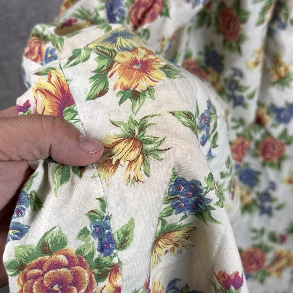 Vintage 90s Victoria’s Secret Floral Cottagecore Prairie Peasant Sundress Size M - Picture 10 of 13
